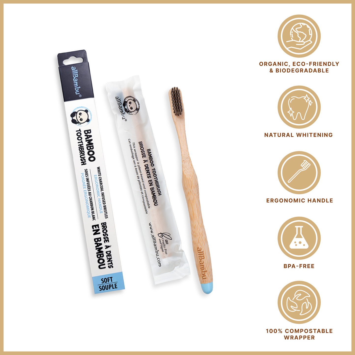 Bamboo Toothbrush Blue