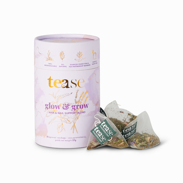 Tease Wellness - Glow & Grow Tea Blend, Pyramid Tea Bags