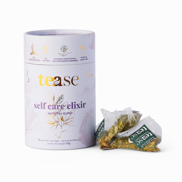 Tease Wellness -Self Care Elixir Tea Blend, Compostable Pyramid Tea Bags
