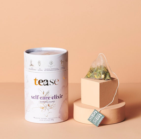 Tease Wellness -Self Care Elixir Tea Blend, Compostable Pyramid Tea Bags